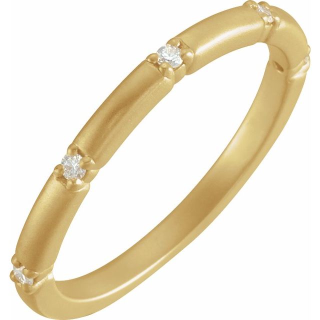 14k Yellow  .07 Ctw Natural Diamond Five-stone Anniversary Band
