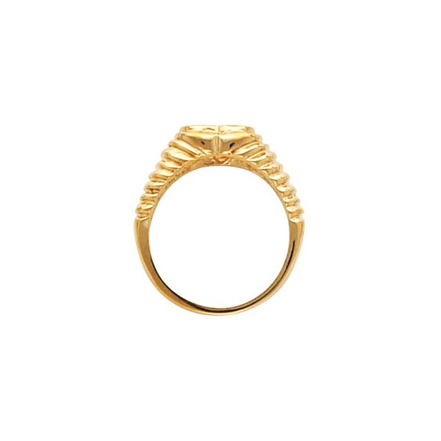 14K Yellow Heart Ring