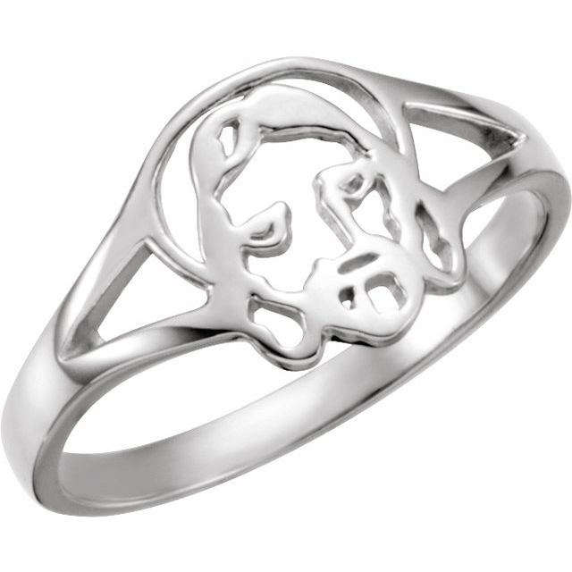 Sterling Silver Face Of Jesus Ring