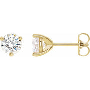 14K Yellow 6 mm Round Stuller Lab-Grown Moissanite™ Earrings