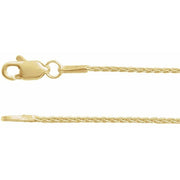 14K Yellow 1 mm Wheat 18' Chain