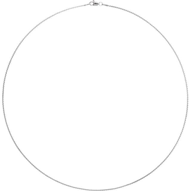 Sterling Silver 1 mm Wheat 18' Chain