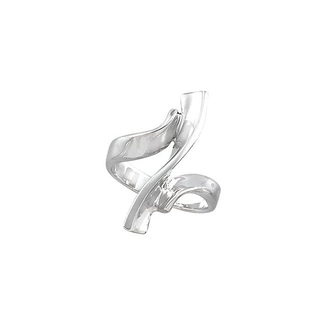 14K White Freeform Ring