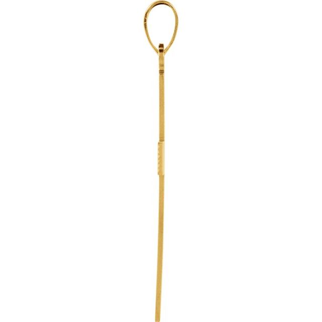 14K Yellow Cross Pendant