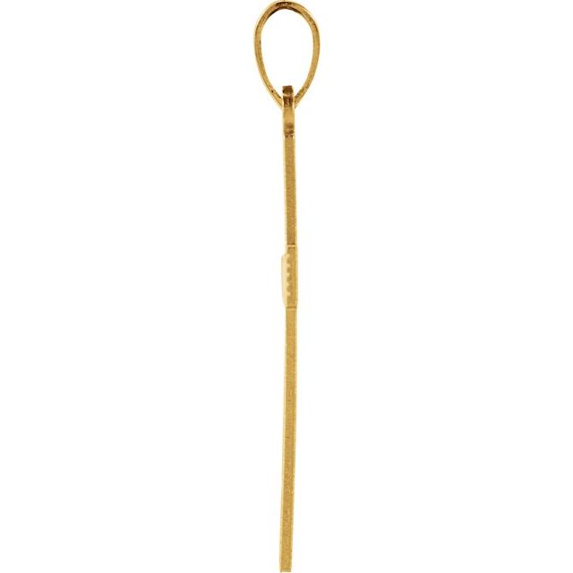 14k Yellow 21.5x12 Mm Cross Pendant