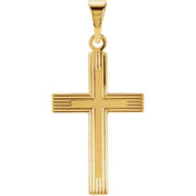 14K Yellow Cross Pendant
