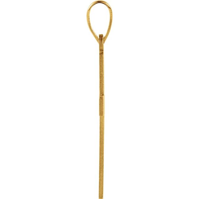 14K Yellow 18x12 mm Cross Pendant