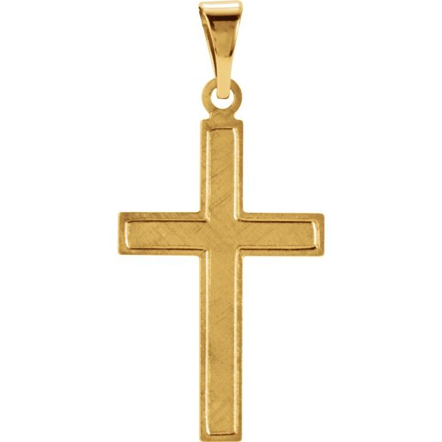 14K Yellow 18x12 mm Cross Pendant