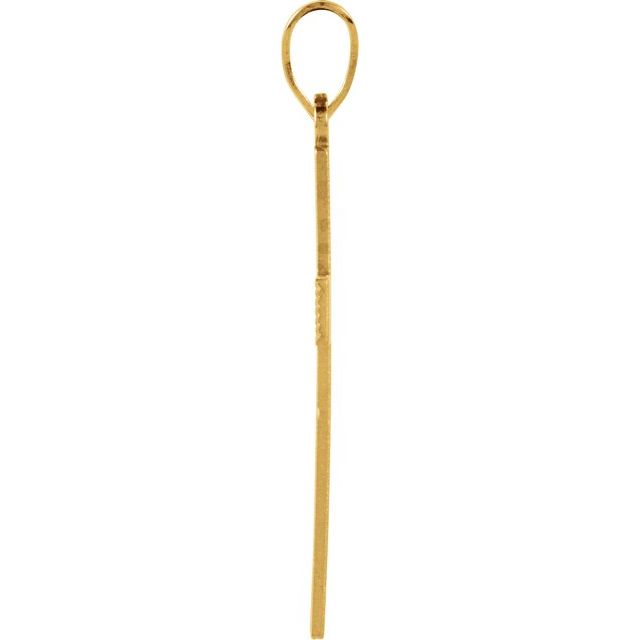 14k Yellow Cross Pendant