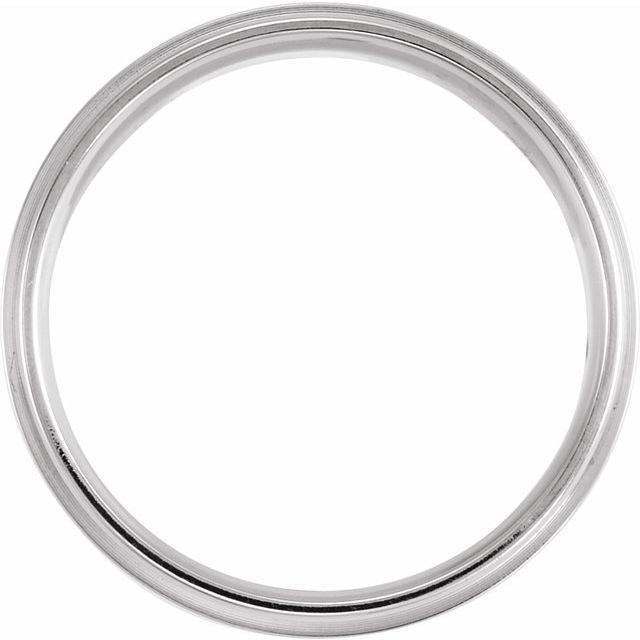 Sterling Silver 8 mm Flat Edge Band Size 10.5