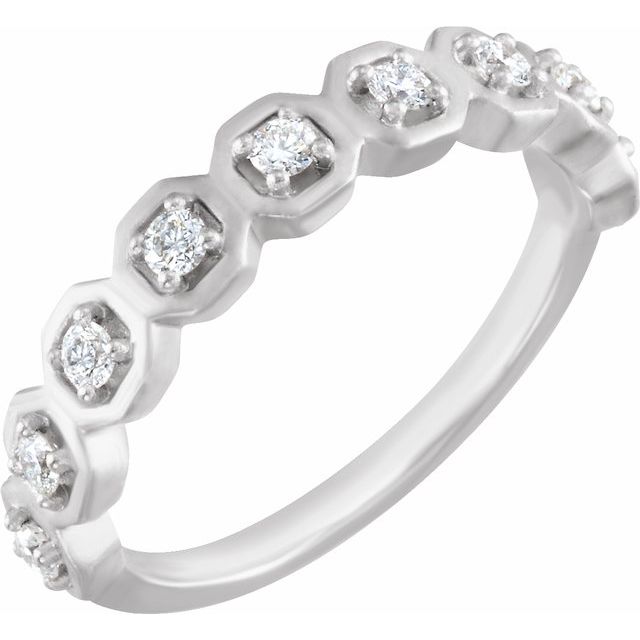 14K White 1/4 CTW Natural Diamond Anniversary Band