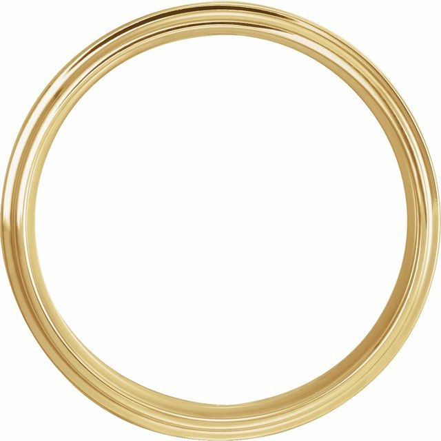 14K Yellow 5 mm Flat Edge Band Size 9