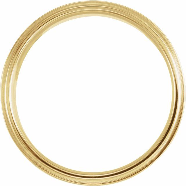 14K Yellow 10 mm Flat Edge Band Size 9.5