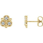 14K Yellow 1/5 CTW Natural Diamond Earrings