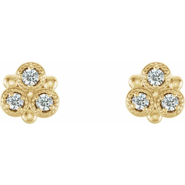 14K Yellow 1/5 CTW Natural Diamond Earrings