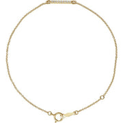 14K Yellow .07 CTW Natural Diamond Bar 6 1/2-71/2' Bracelet