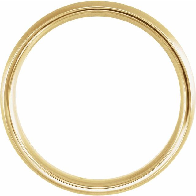 14K Yellow/White/Yellow 6 mm Half Round Band with Satin Finish Size 10