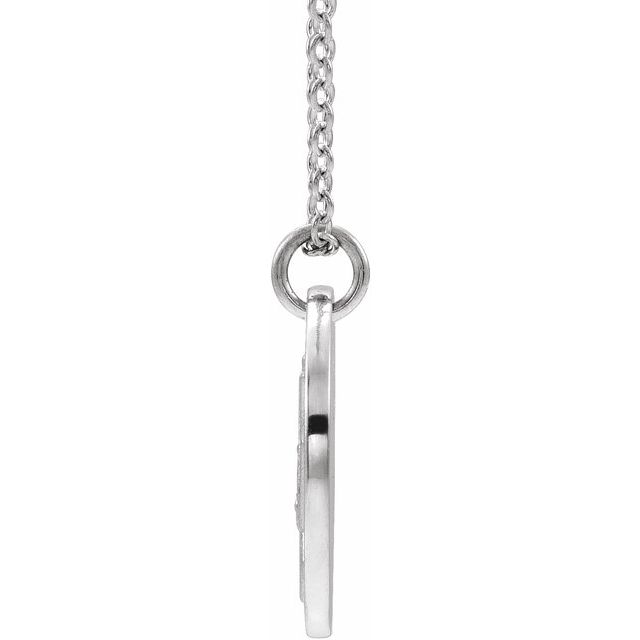 Sterling Silver .025 CTW Natural Diamond Lotus 16-18' Necklace