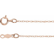 14K Rose .75 mm Rope 20' Chain