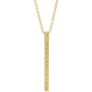 14K Yellow Sculptural-Inspired Bar 16-18' Necklace