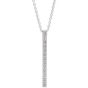 14K White Sculptural-Inspired Bar 16-18' Necklace