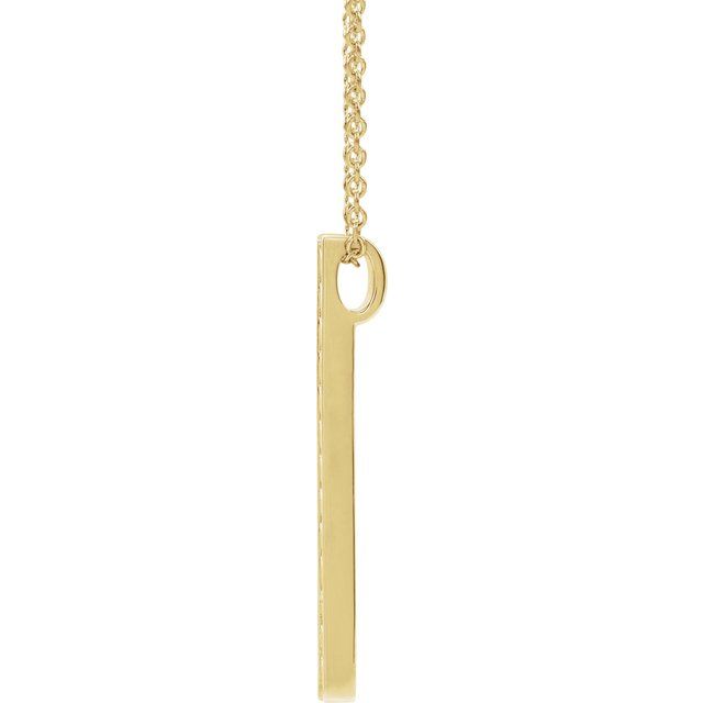 14K Yellow Sculptural-Inspired Bar 16-18' Necklace