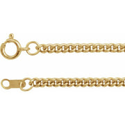 14K Yellow 2.25 mm Curb 24' Chain