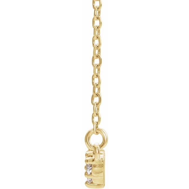 14K Yellow 1/3 CTW Natural Diamond Scattered Bar 18' Necklace