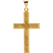 14K Yellow 28x18 mm Cross Pendant