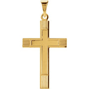 14k Yellow 21.5x12 Mm Cross Pendant