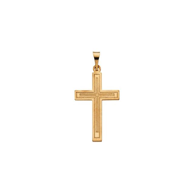 14K Yellow 22x14 mm Cross Pendant