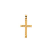 14k Yellow 28x18 Mm Cross Pendant
