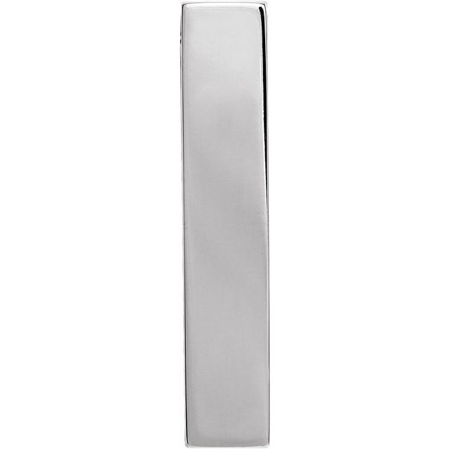 Sterling Silver Engravable Sculptural Bar Pendant