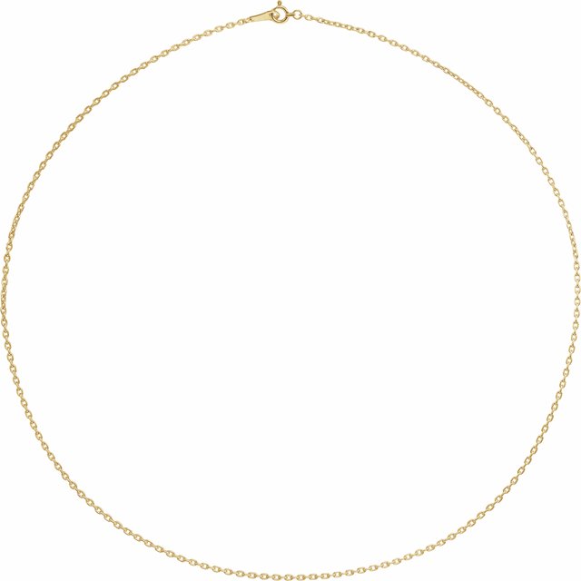 18K Yellow 1.7 mm Cable 16' Chain