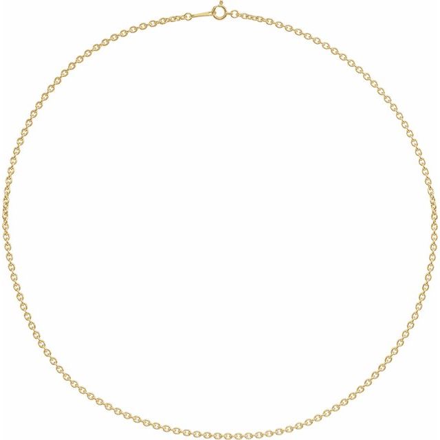 18K Yellow 2.2 mm Cable 20' Chain