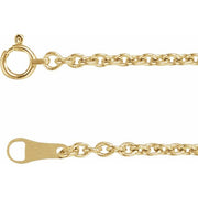 18K Yellow 2.2 mm Cable 16' Chain