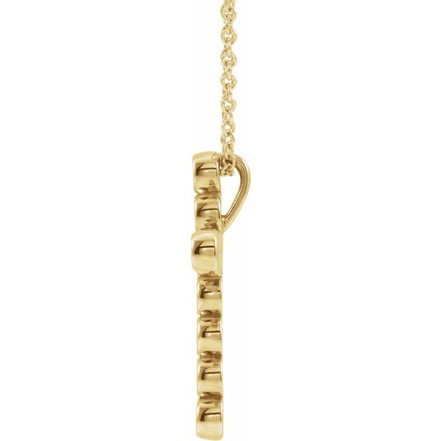 14K Yellow 1/4 CTW Natural Diamond Cross 16-18' Necklace