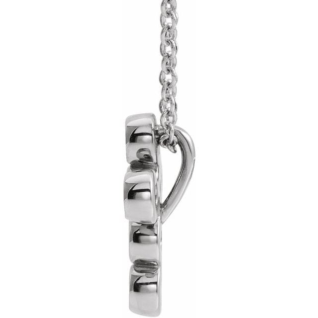 14K White 1/6 CTW Natural Diamond Cross 16-18' Necklace