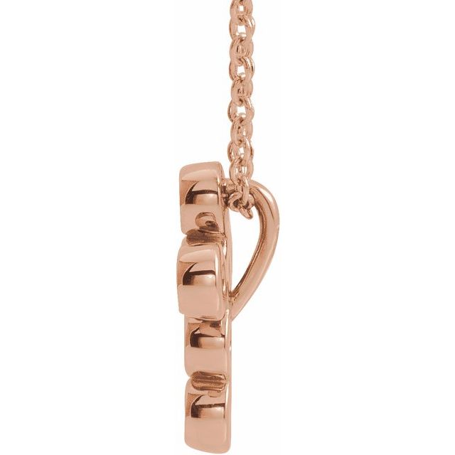 14K Rose 1/6 CTW Natural Diamond Cross 16-18' Necklace