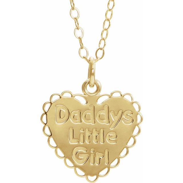 14K Yellow 'Daddy's Little Girl' 15' Necklace