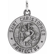 Sterling Silver 25 mm St. Christopher Medal