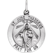 Sterling Silver 22 mm St. Jude Thaddeus Medal