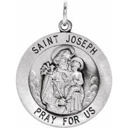 Sterling Silver 25 mm St. Joseph Medal