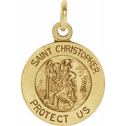 14K Yellow 12 mm St. Christopher Medal