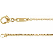 18K Yellow 1.2 mm Wheat 20' Chain