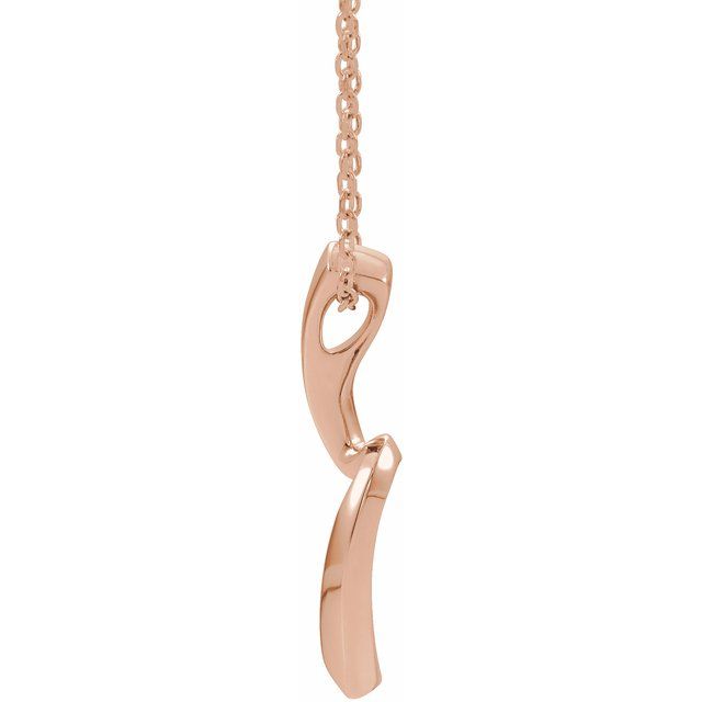 14K Rose Freeform Necklace