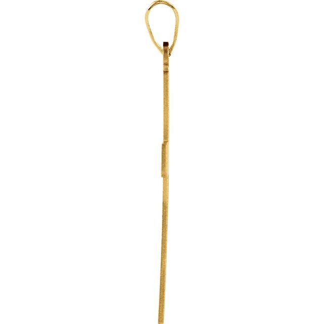 14K Yellow 28x18 mm Cross Pendant