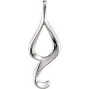 14K White Freeform Pendant