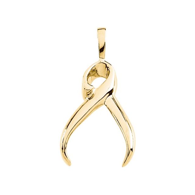 14K Yellow Freeform Pendant