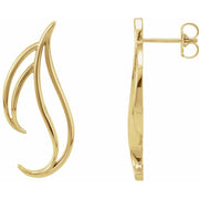 14k Yellow Freeform Earrings